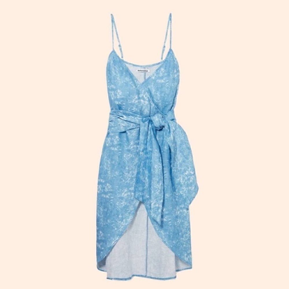 Reformation Court linen wrap dress - Picture 4 of 10